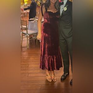 Reformation Velvet Midi Dress
